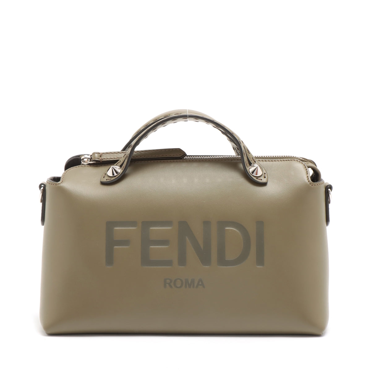 Fendi By the Way midium Leather 2way handbag Khaki 8BL146