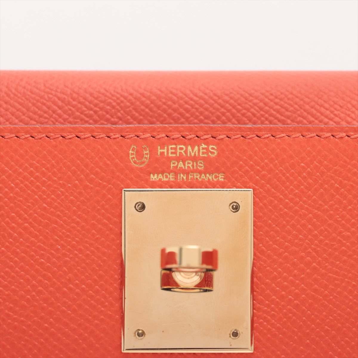 Hermès Kelly 28 Veau Epsom Orange poppy Gold Metal fittings D: 2019 Personal order