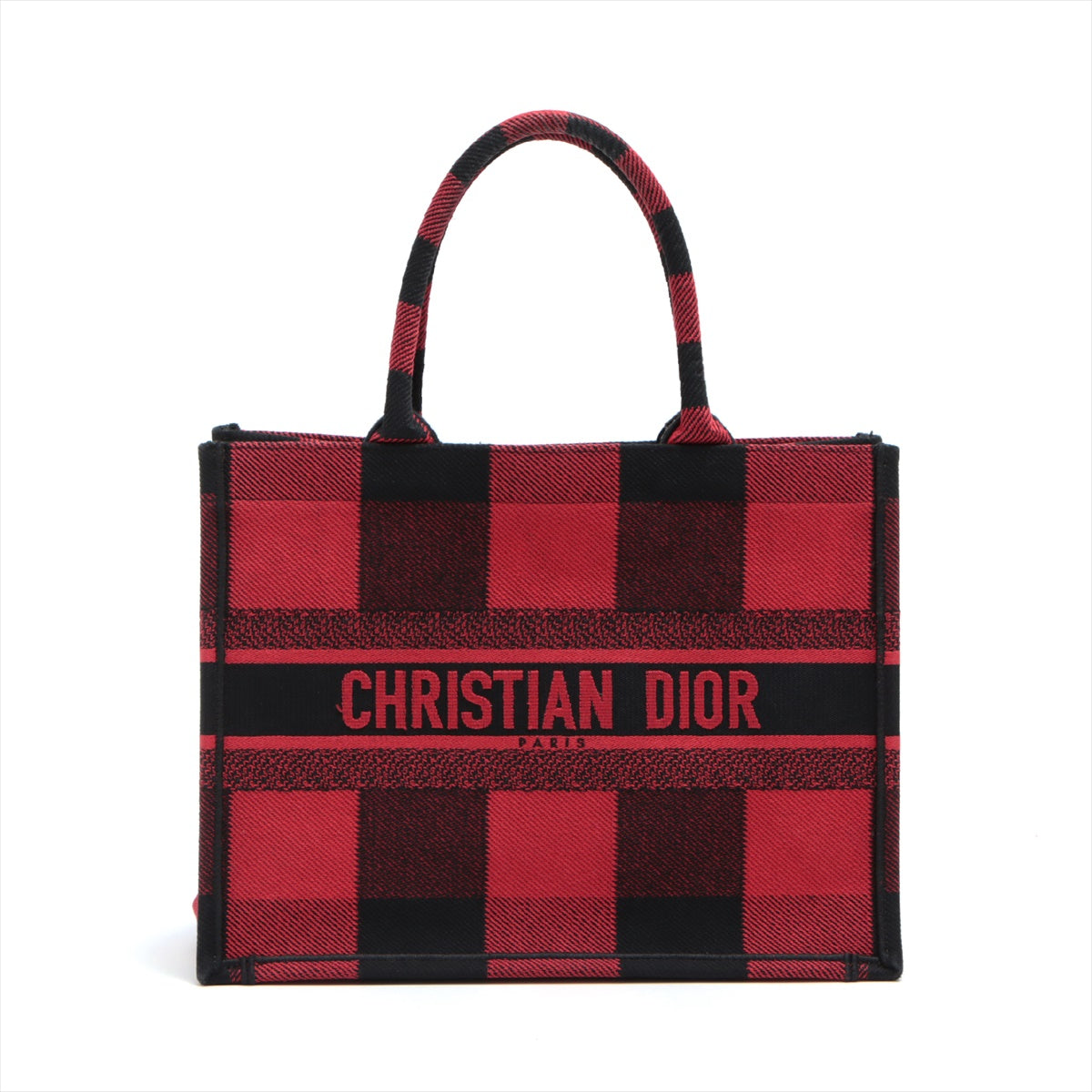 Christian Dior Book Tote canvass Tote bag Red