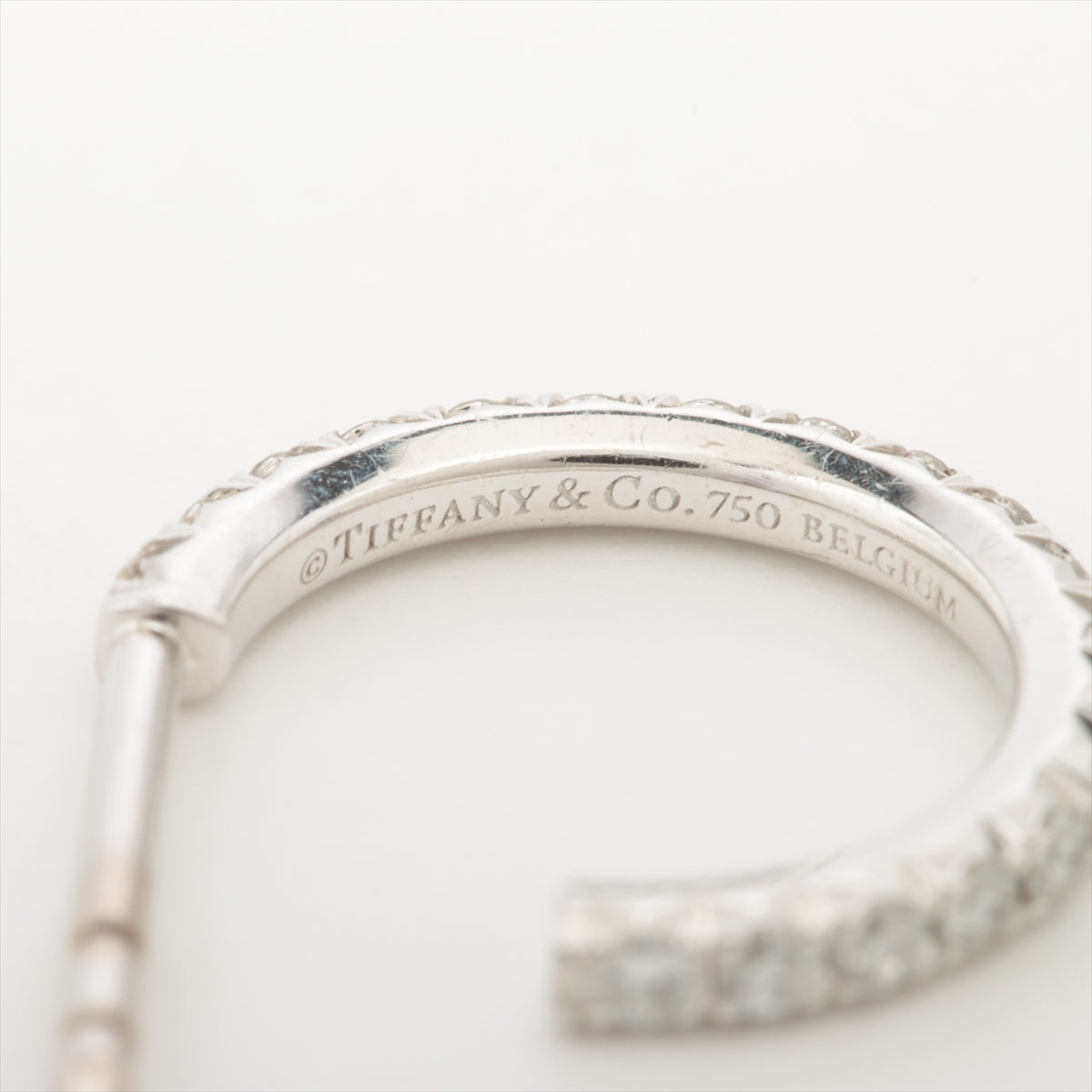Tiffany Metro Hoop diamond Piercing jewelry 750(WG) 3.0g