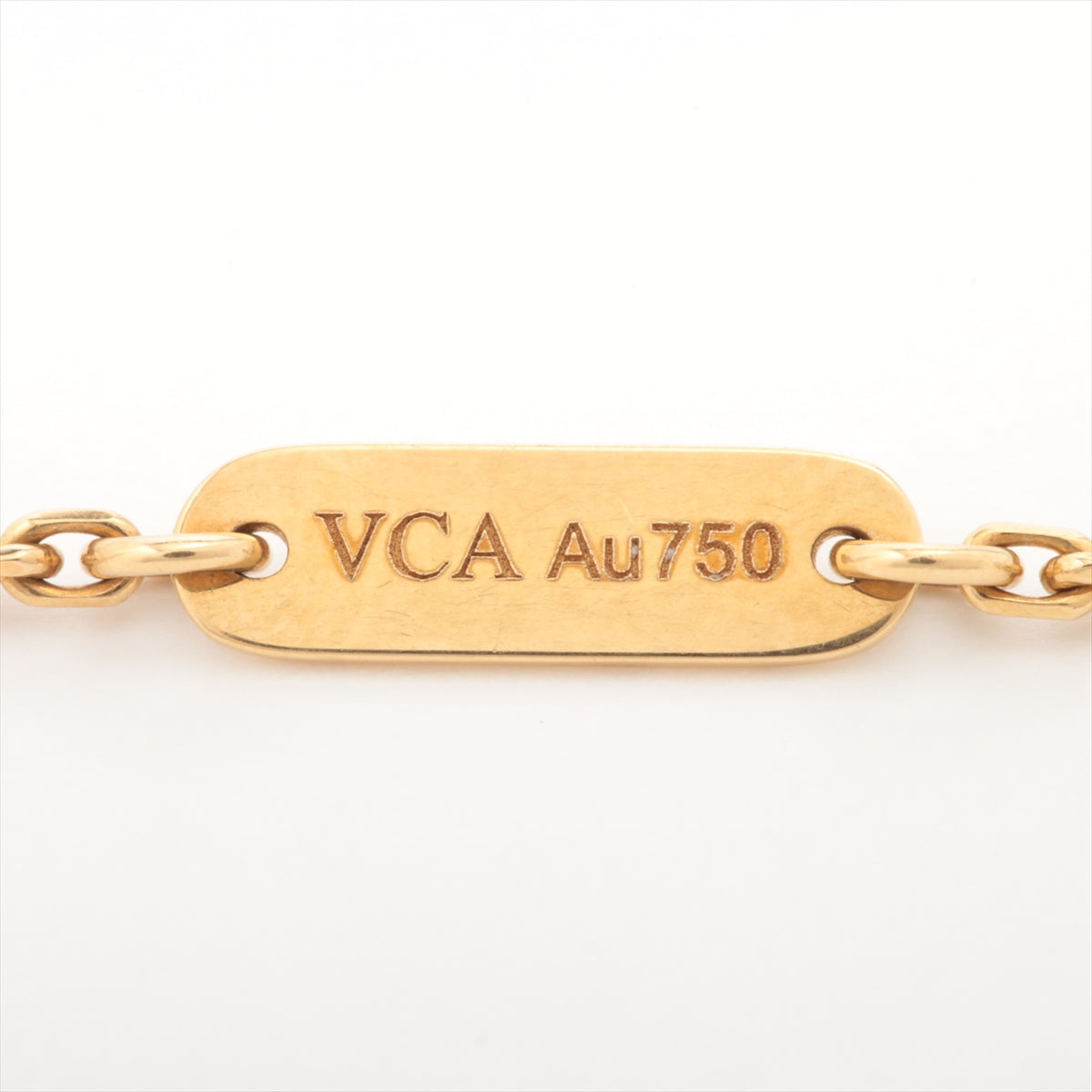 Van Cleef & Arpels Vintage Alhambra Malachite diamond Necklace 750(YG) 6.6g Strong dent