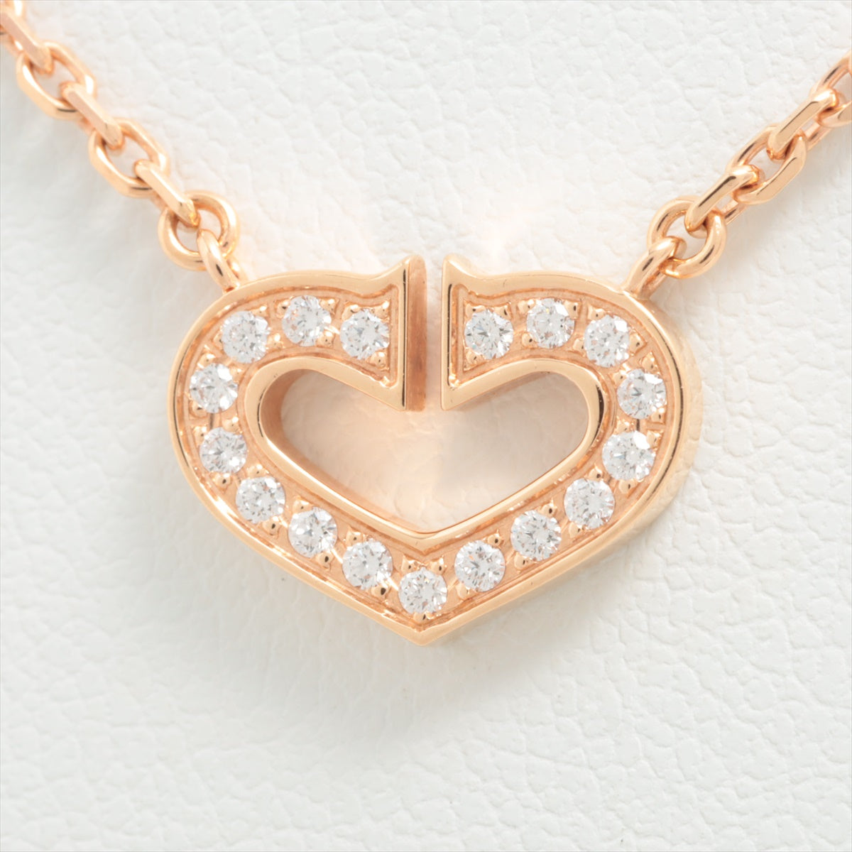 Cartier C Heart diamond Necklace 750(PG) 5.6g