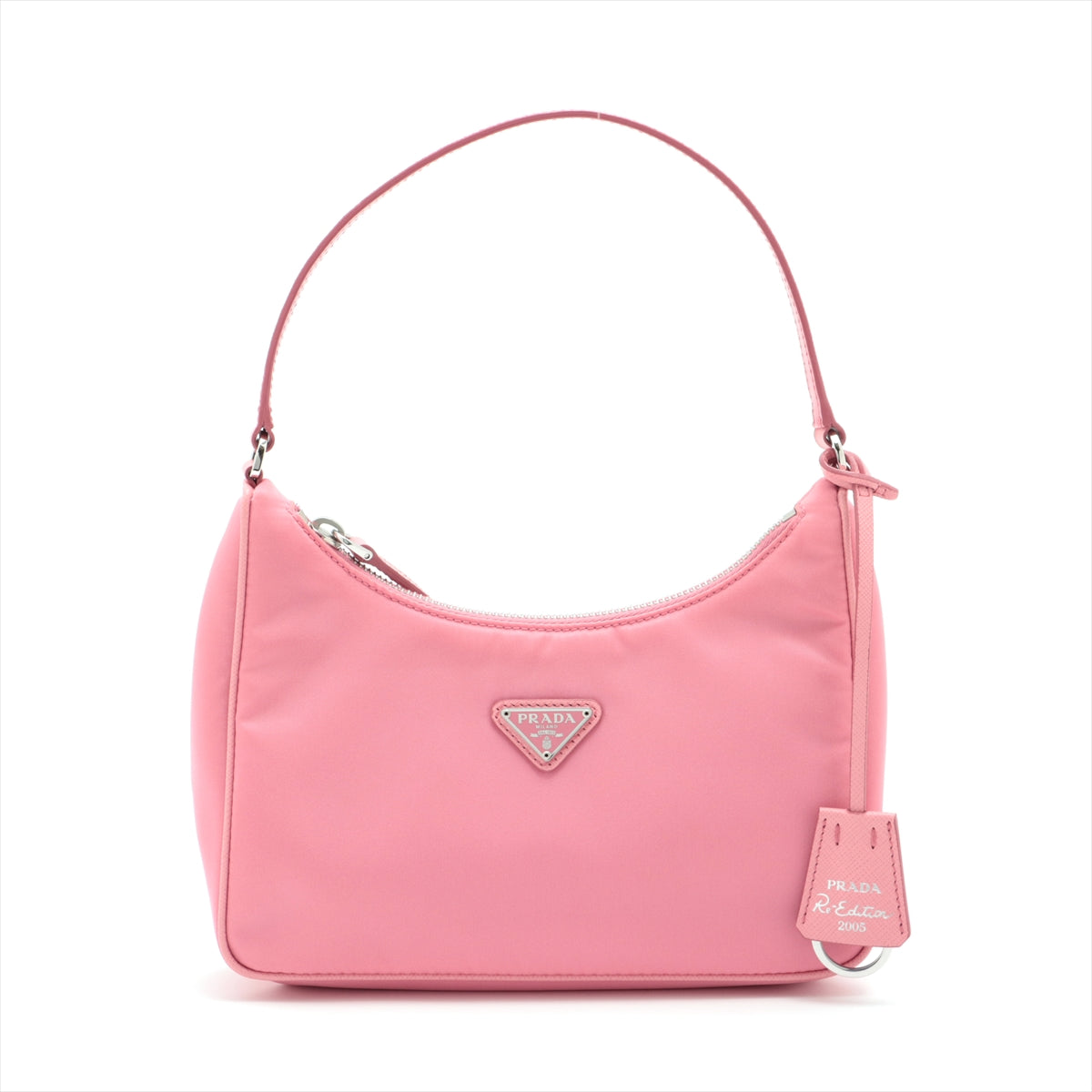 Prada Tessuto & saffiano Hand bag Pink 1NE204