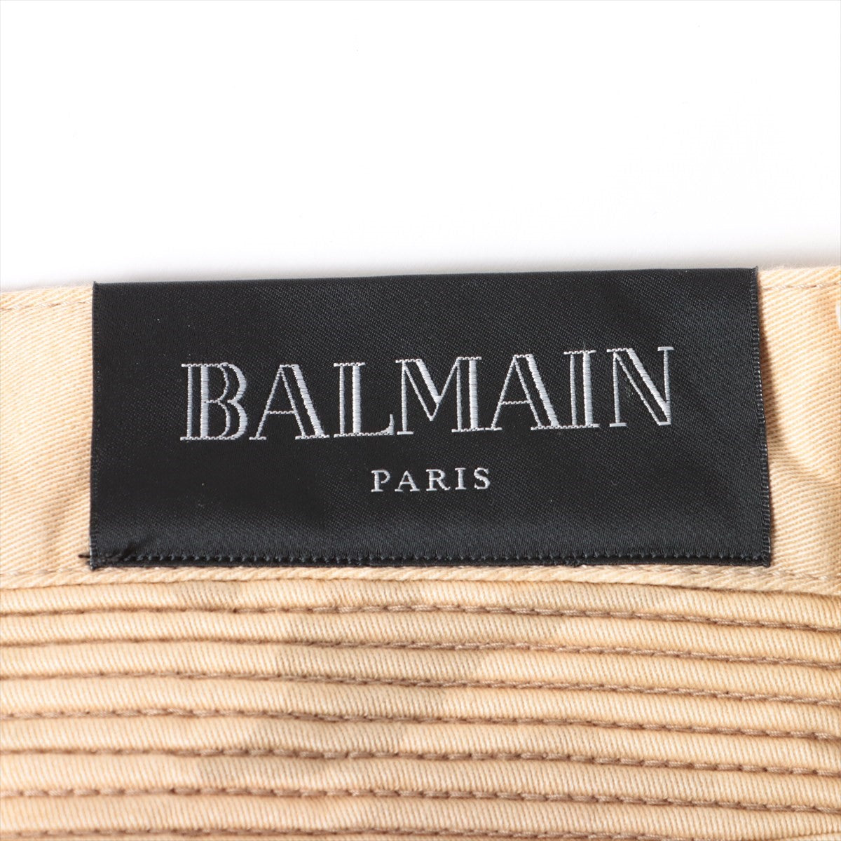 Balmain Cotton Pants 31 Beige  RH15551
