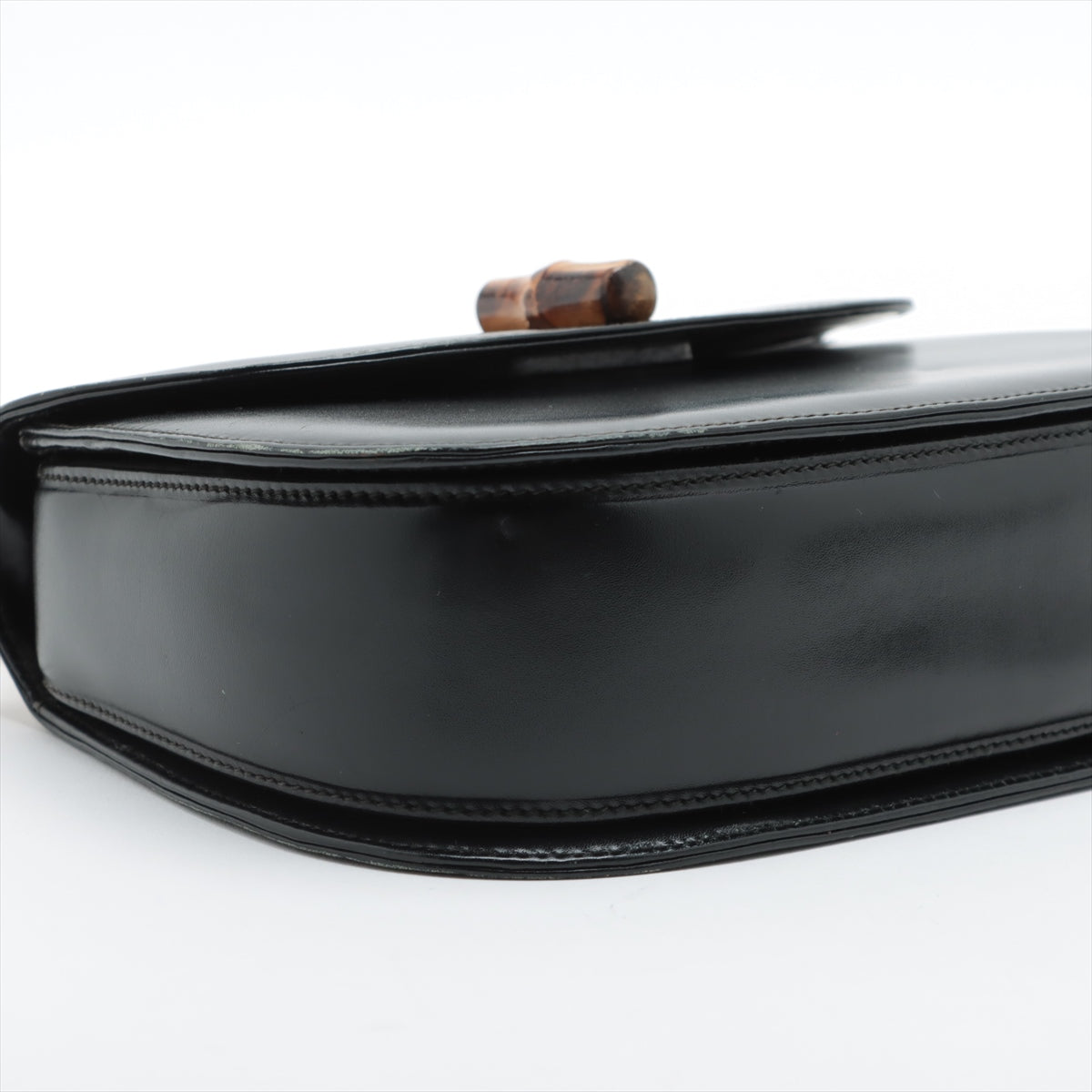 Gucci Bamboo Leather 2way handbag Black With mirror