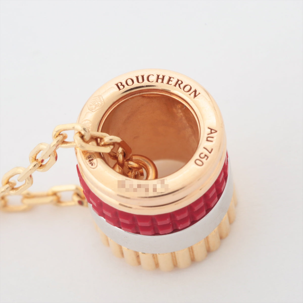 Boucheron Quatre Red diamond Necklace 750(YG×PG×WG) 5.2g