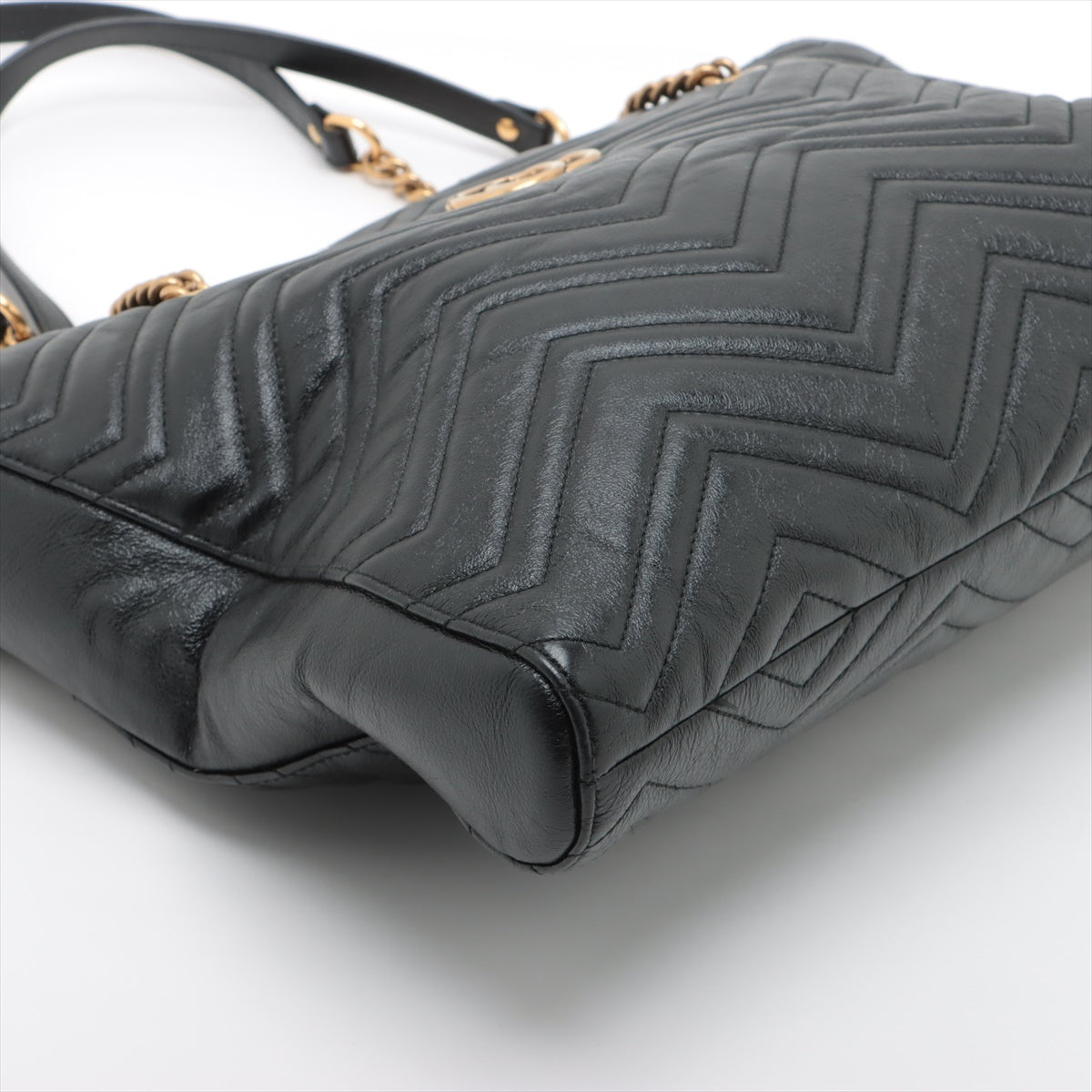 Gucci GG Marmont Leather Chain tote bag Black 524578