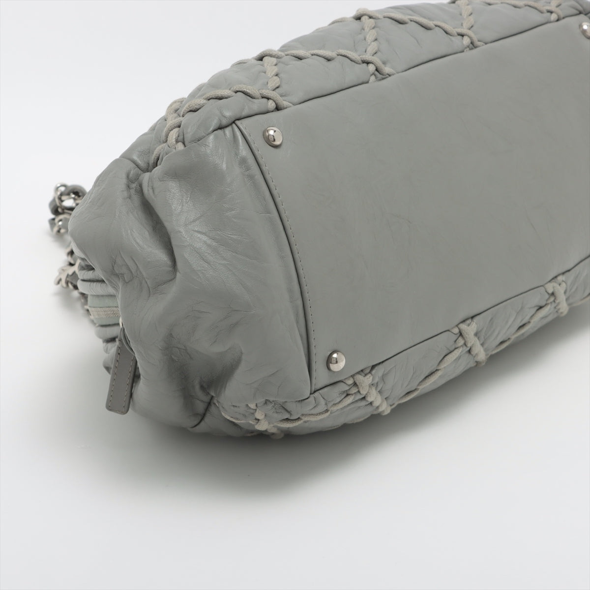 Chanel Ultra Stitch Lambskin Chain shoulder bag Grey Silver Metal fittings 15XXXXXX