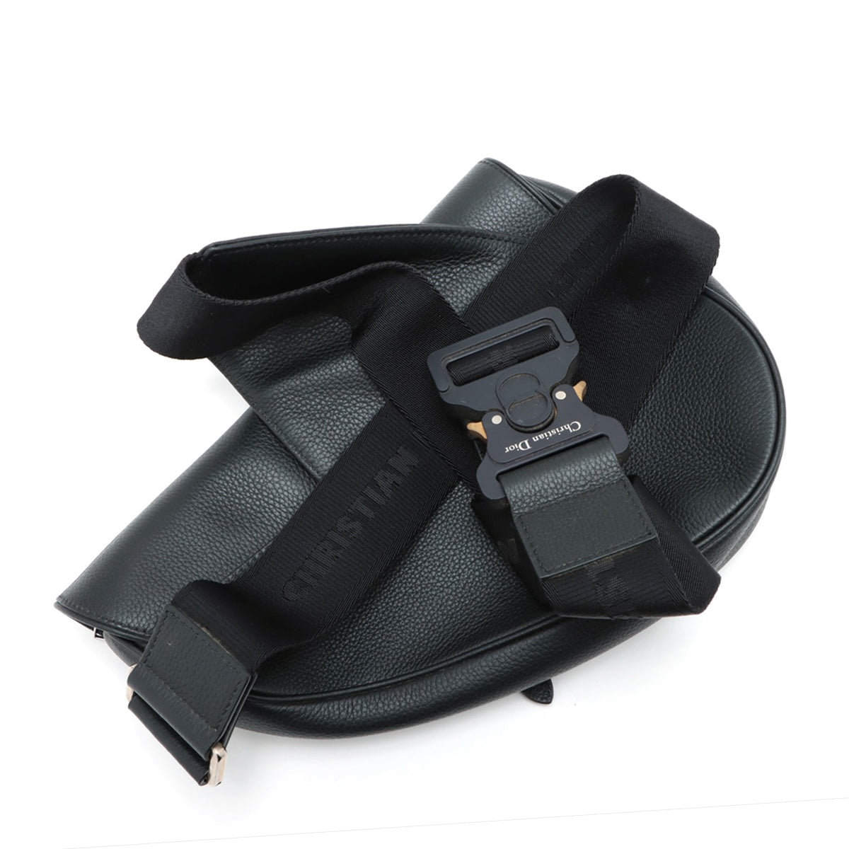 DIOR Saddle Leather Shoulder bag Black open papers