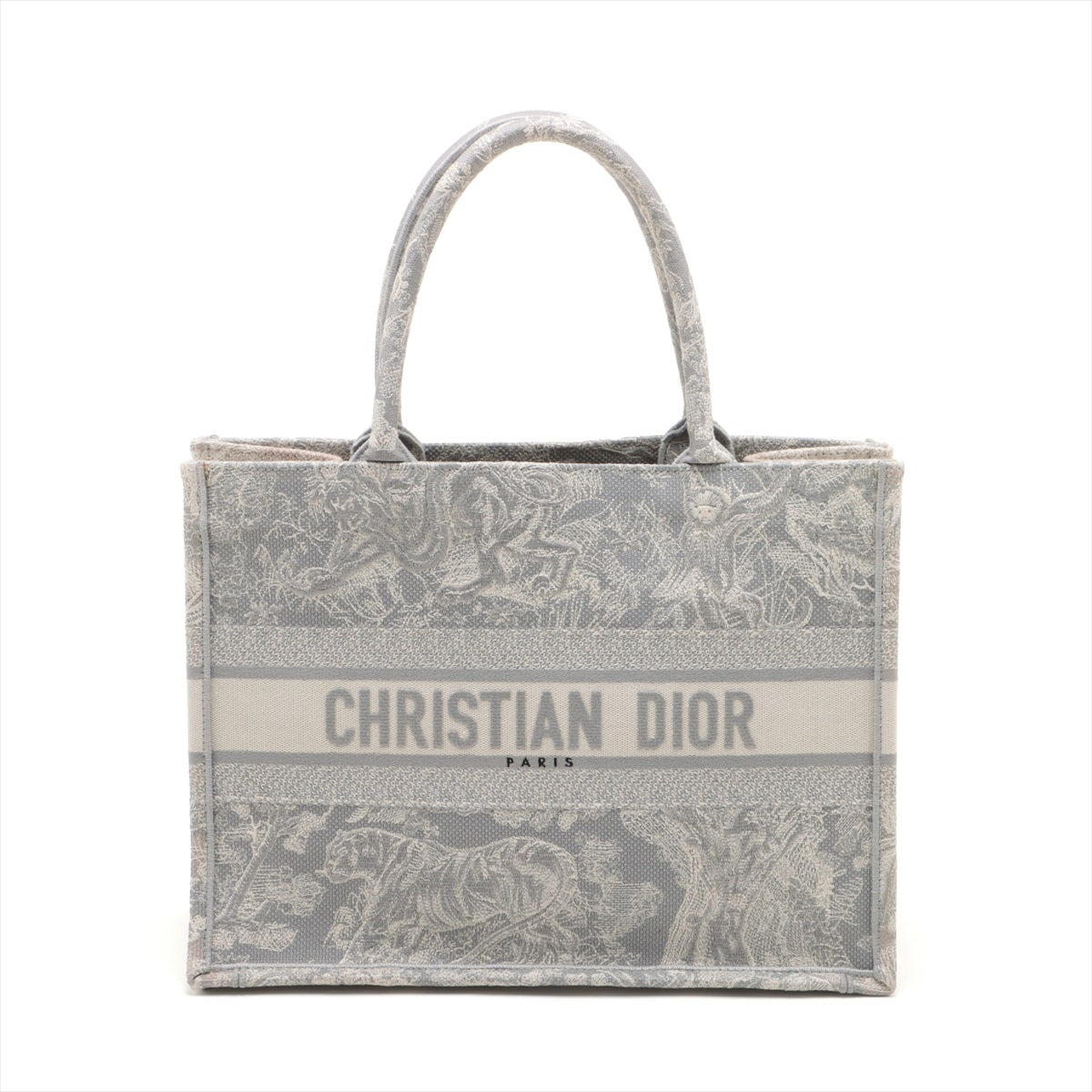 Christian Dior Reverse Toile Doo JUY Embroidery Book Tote small canvas Tote bag Grey