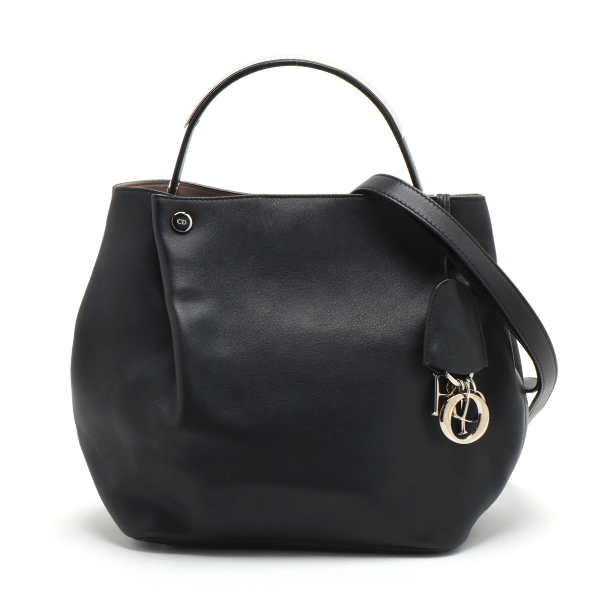 Christian Dior Leather 2way handbag Black