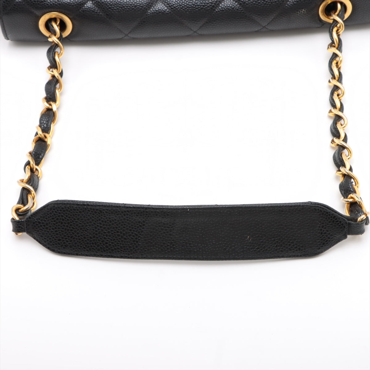 Chanel Big Matelasse Caviarskin Single flap single chain bag Black Gold Metal fittings 2XXXXXX