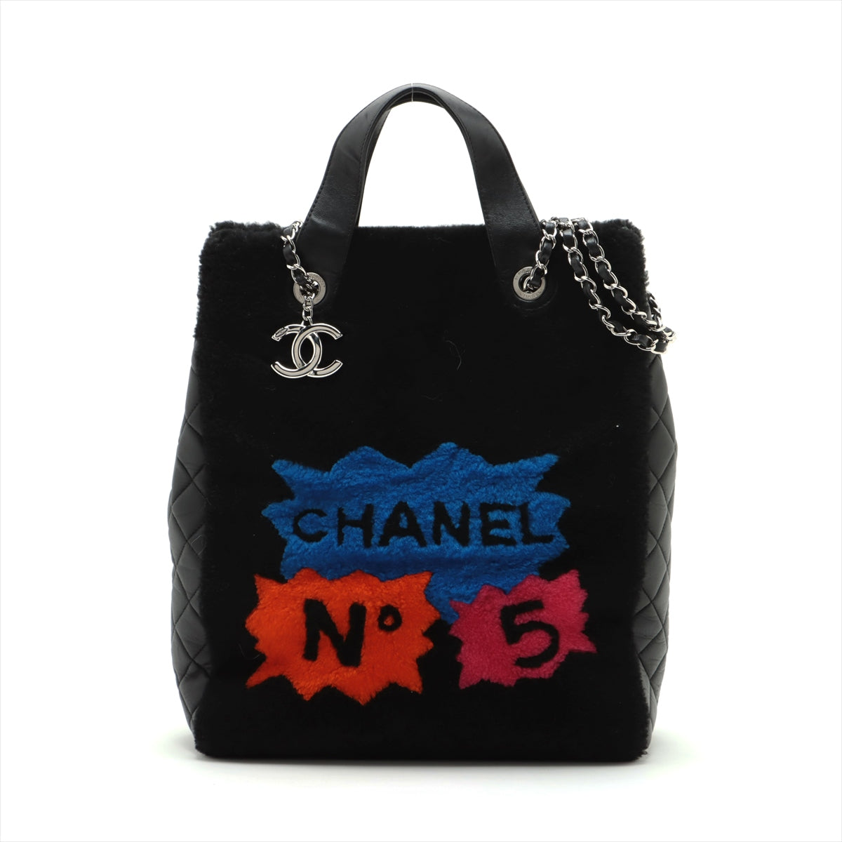 Chanel No5 Boa Chain tote bag 100% Coco Mark Matelasse 2WAY Multicolor Silver Metal fittings 20XXXXXX