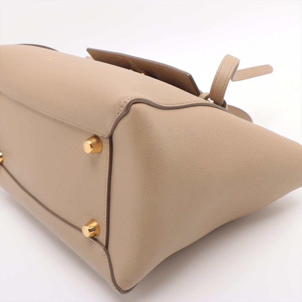 CELINE Belt Bag Leather 2way handbag Beige