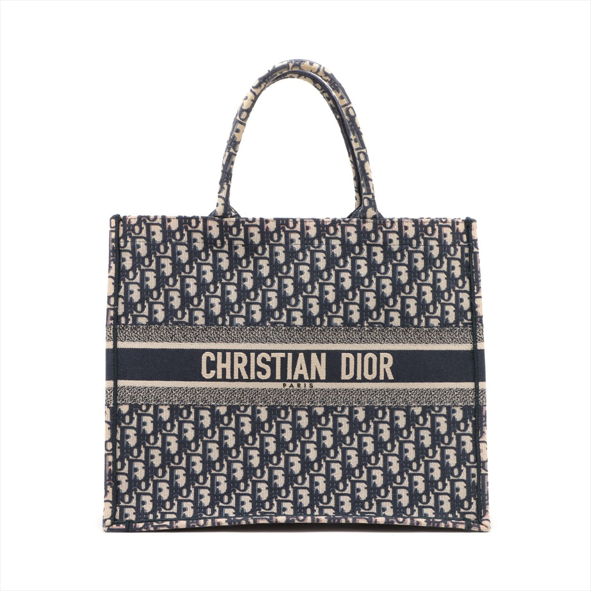 Christian Dior Oblique Book Tote Large canvas Tote bag Navy blue