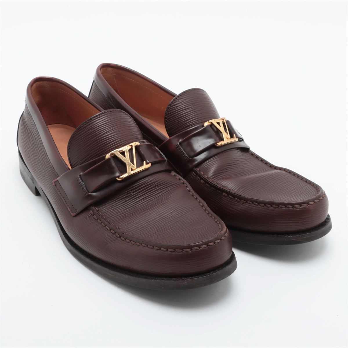 Louis Vuitton Major line 20 years Leather Loafer 7 1/2 Ladies' Brown FA0280