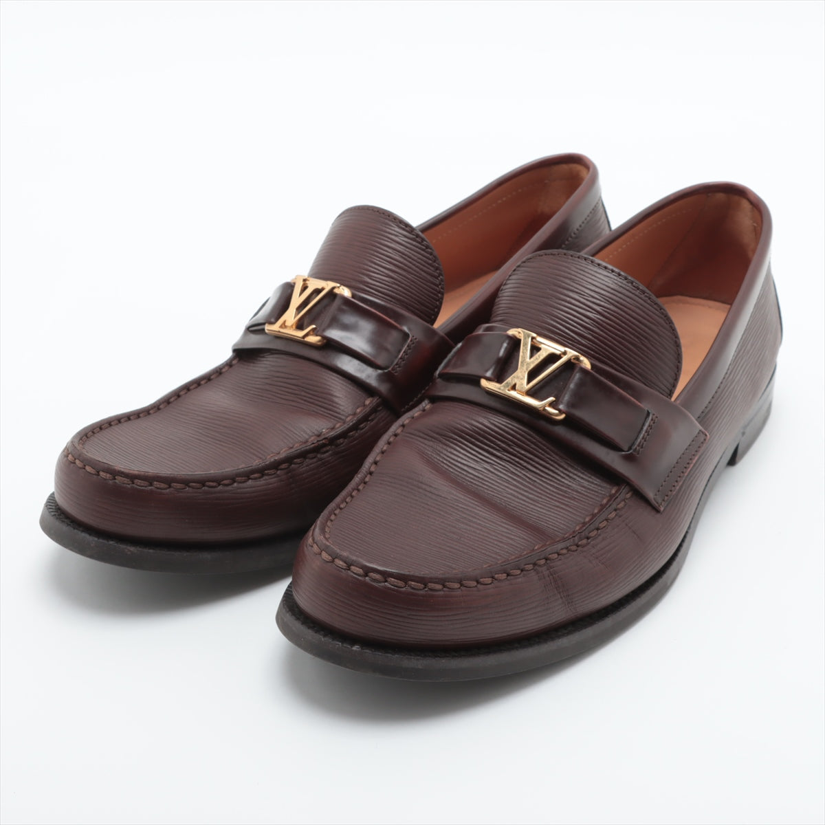 Louis Vuitton Major line 20 years Leather Loafer 7 1/2 Ladies' Brown FA0280