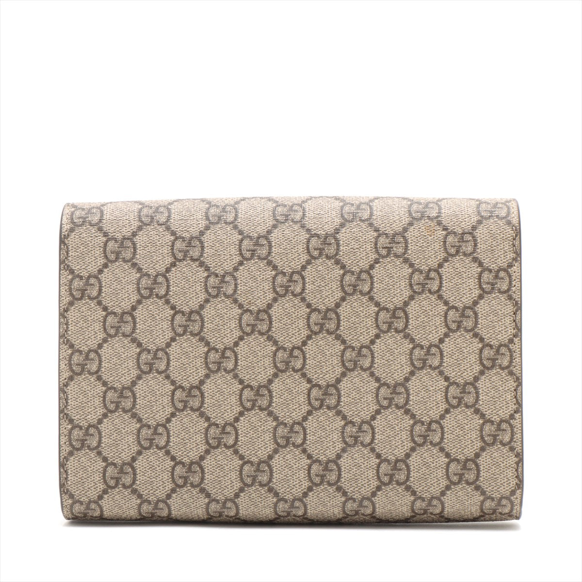 Gucci GG Supreme Dionysus PVC & leather Chain wallet Beige
