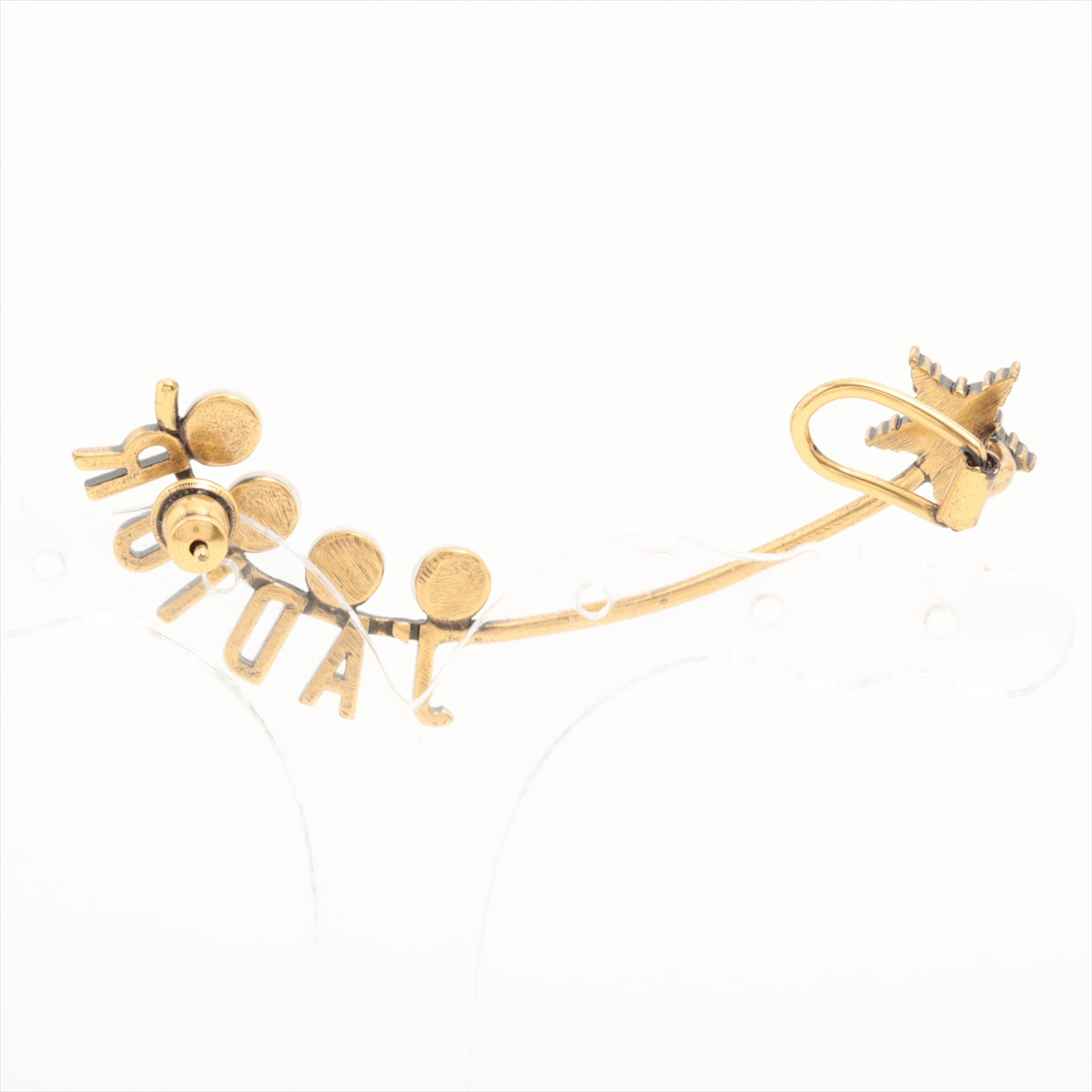 DIOR J'Adior Piercing jewelry (for one ear) GP×inestone Gold Wears Star Ear Cuff