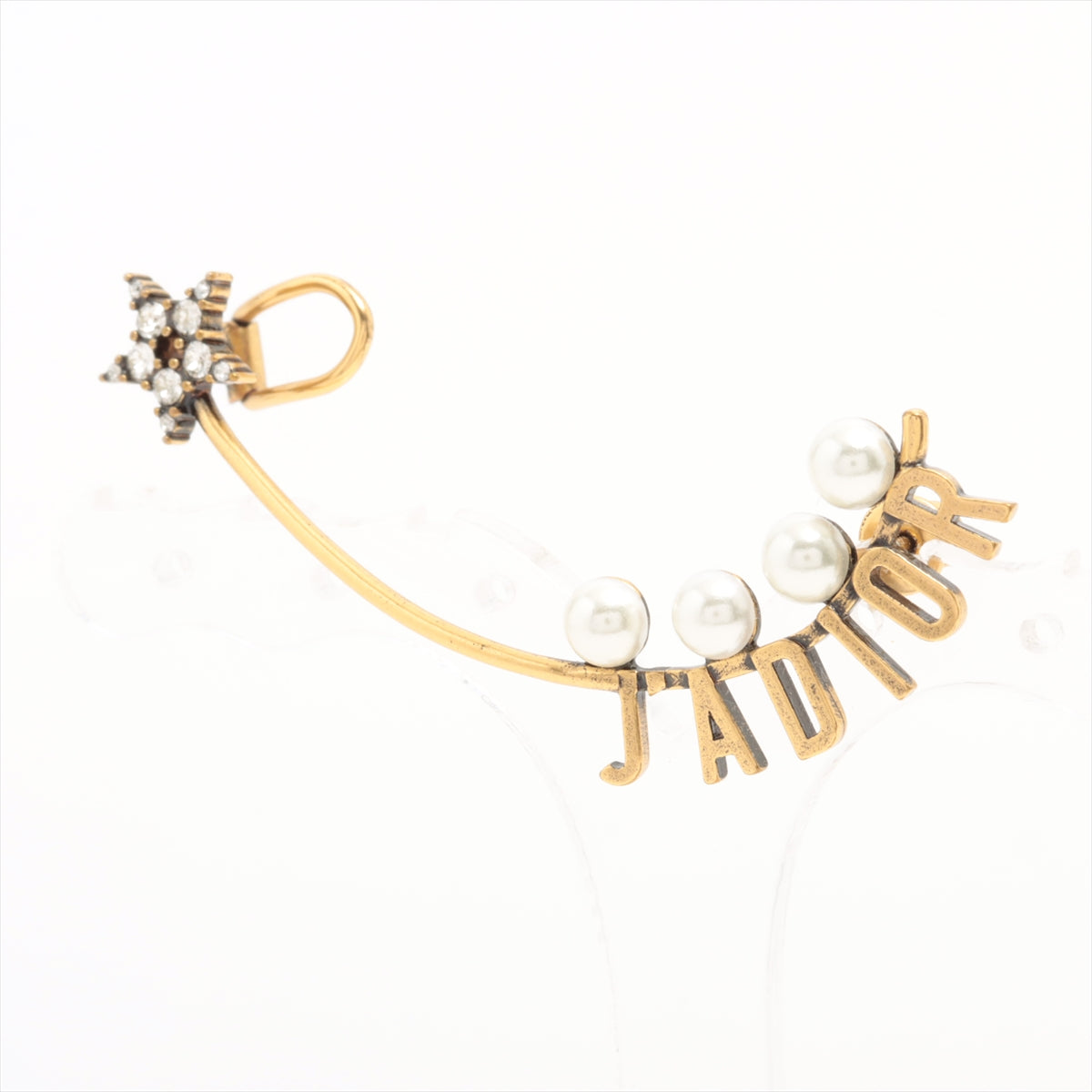 DIOR J'Adior Piercing jewelry (for one ear) GP×inestone Gold Wears Star Ear Cuff