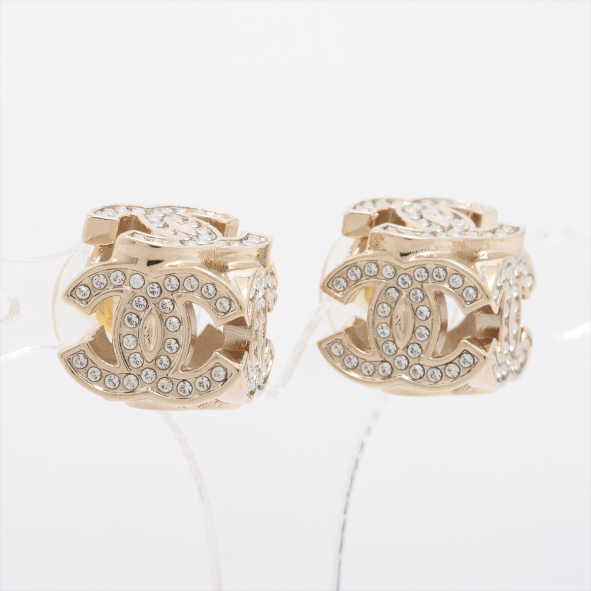 Chanel Triple Coco B23B Piercing jewelry (for both ears) GP×inestone Gold