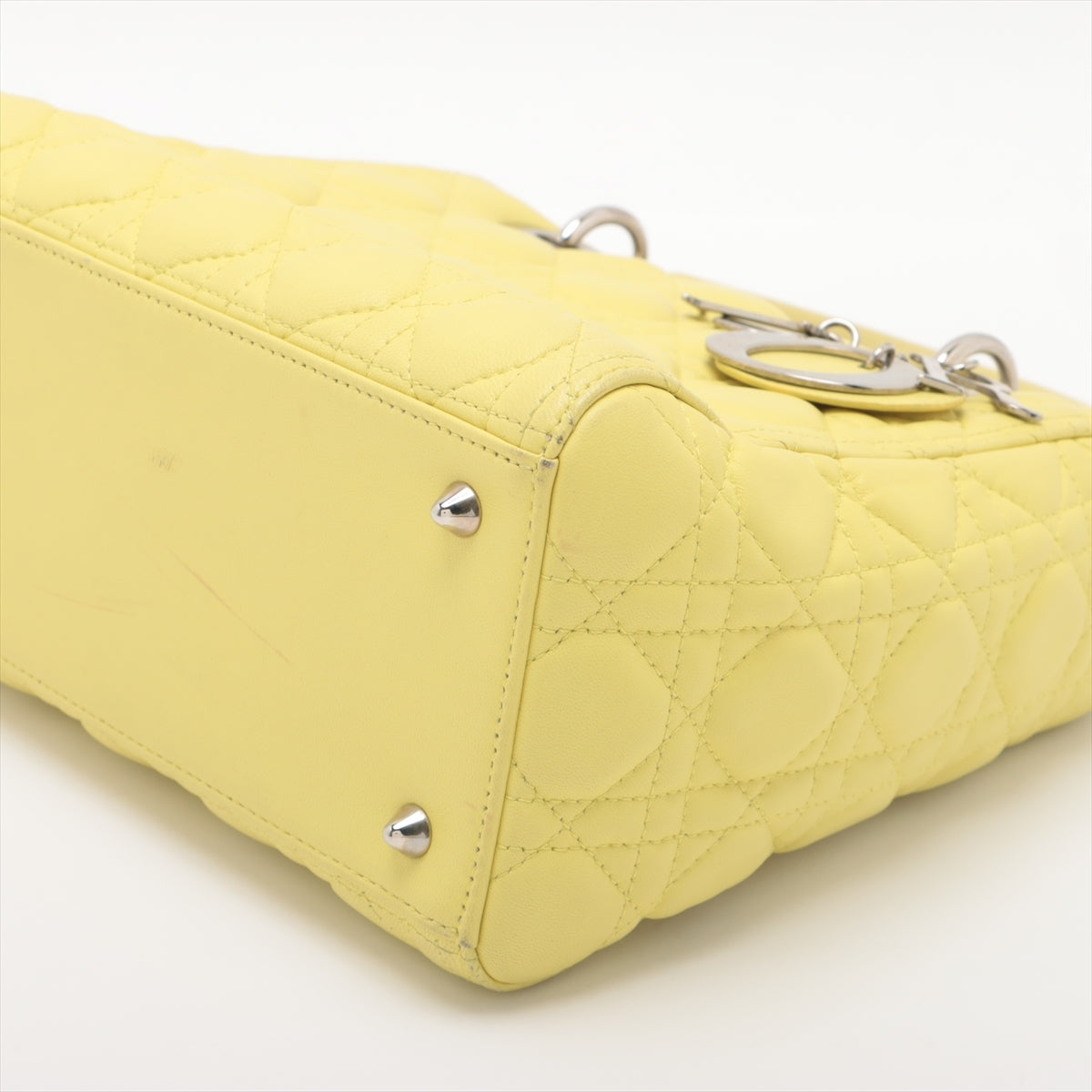 Christian Dior Lady Dior Cannage Leather 2way handbag Yellow