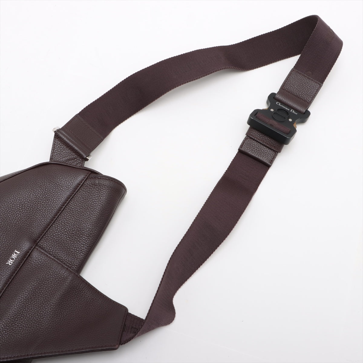 DIOR Saddle Bag Leather Sling backpack Bordeaux