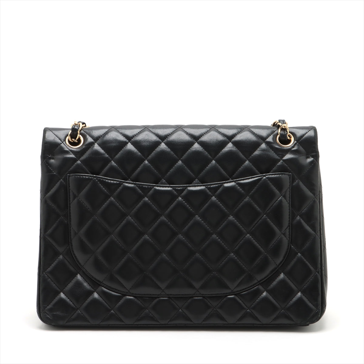 [Individual packaging] Chanel Big Matelasse Lambskin Double flap Double chain bag Black Gold Metal fittings 16285422