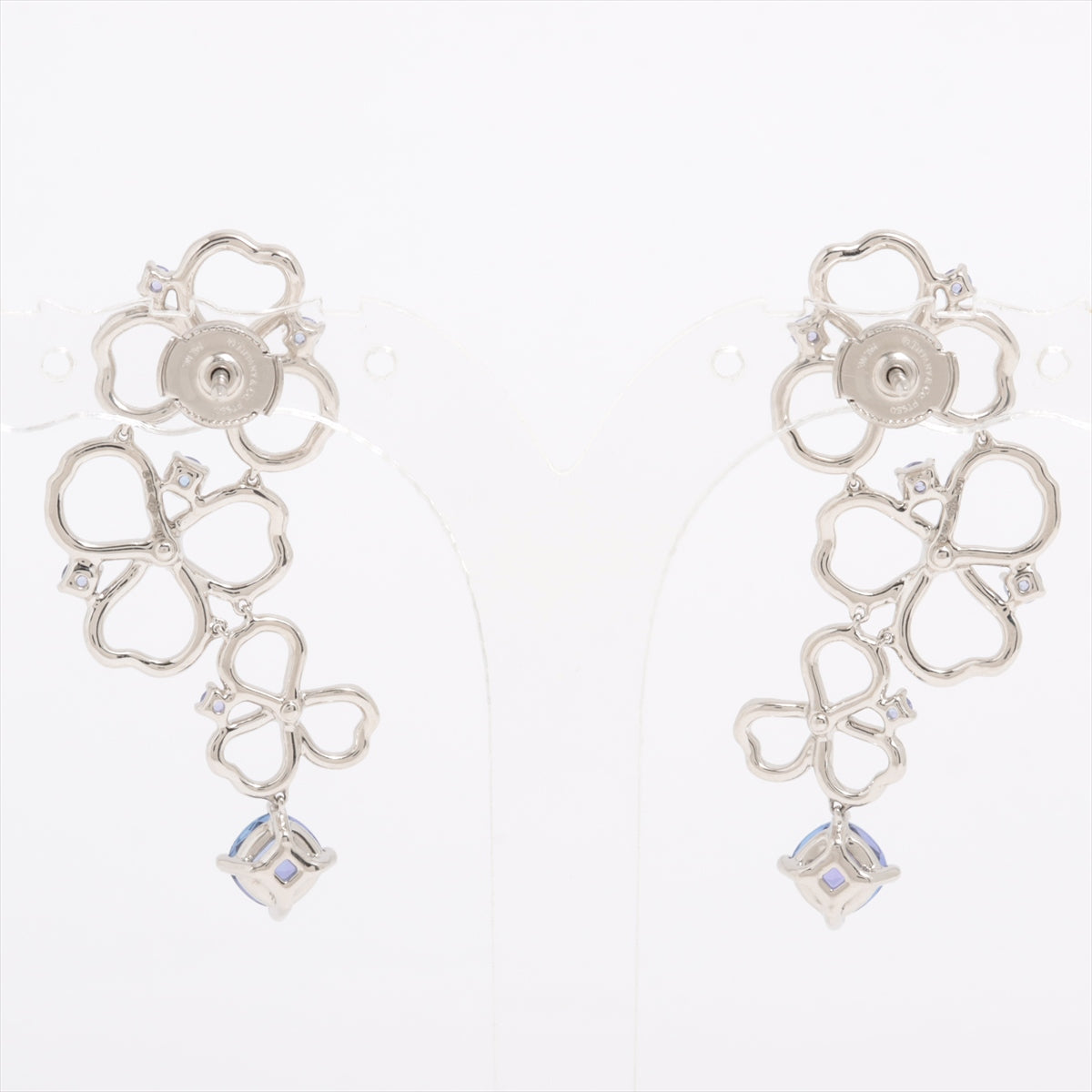 Tiffany Paper flowers Tanzanite diamond Piercing jewelry Pt950 15.2g