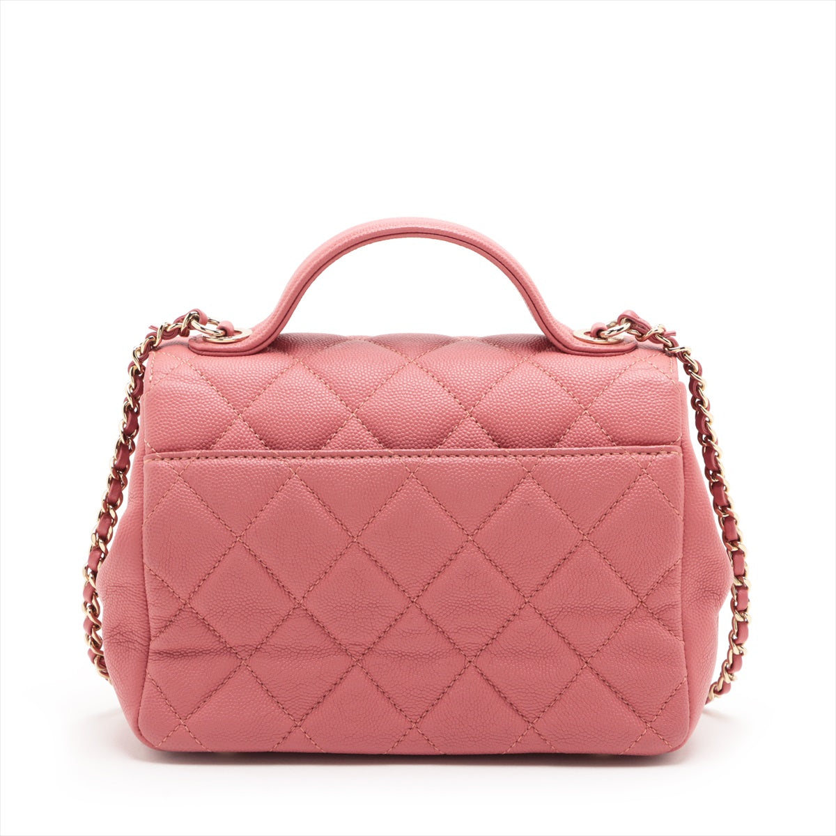 Chanel Matelasse Caviarskin 2way handbag Pink Gold Metal fittings 28th