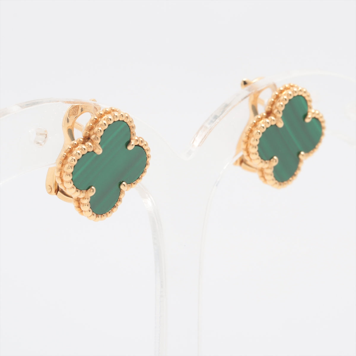 Van Cleef & Arpels Vintage Alhambra Malachite Piercing jewelry 750(YG) 8.0g