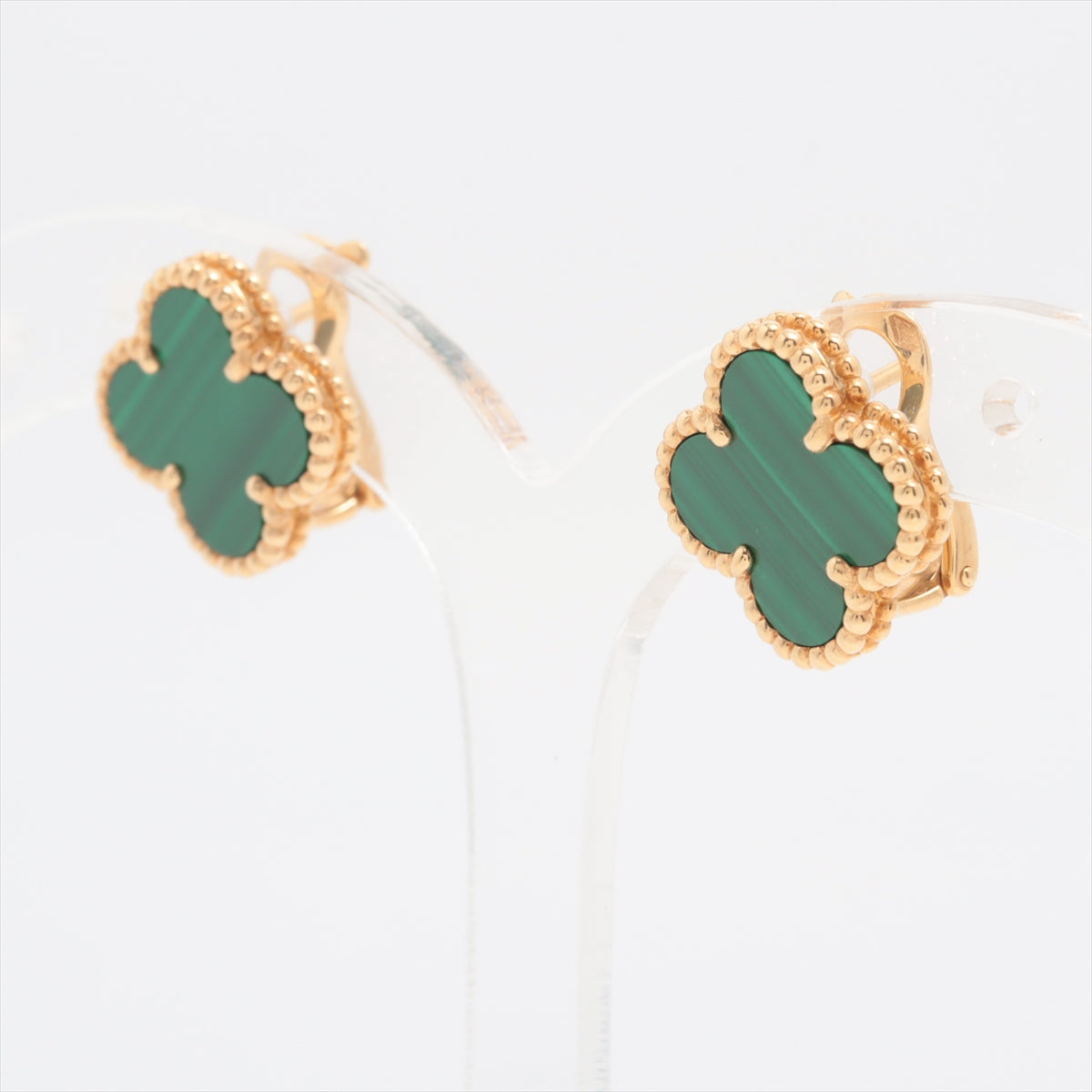 Van Cleef & Arpels Vintage Alhambra Malachite Piercing jewelry 750(YG) 8.0g