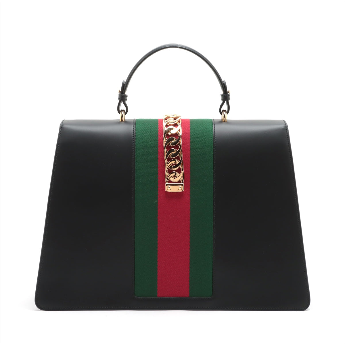 Gucci Sylvie Leather Hand bag Black