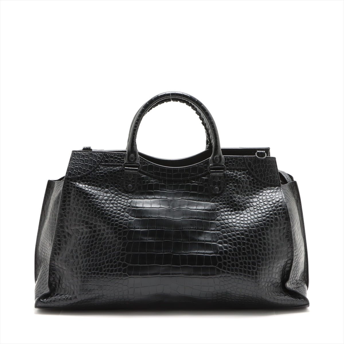 Balenciaga Neo-classics Moc croc 2way handbag Black 660005
