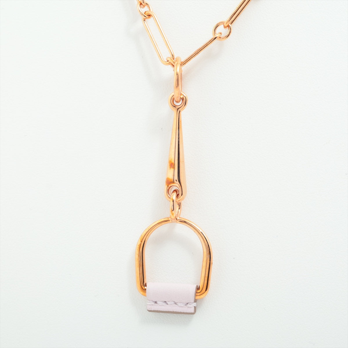 Hermès Elite Jeukestor PM Necklace GP & leather gold x pin g Gold x pink Wears Losing luster Yes