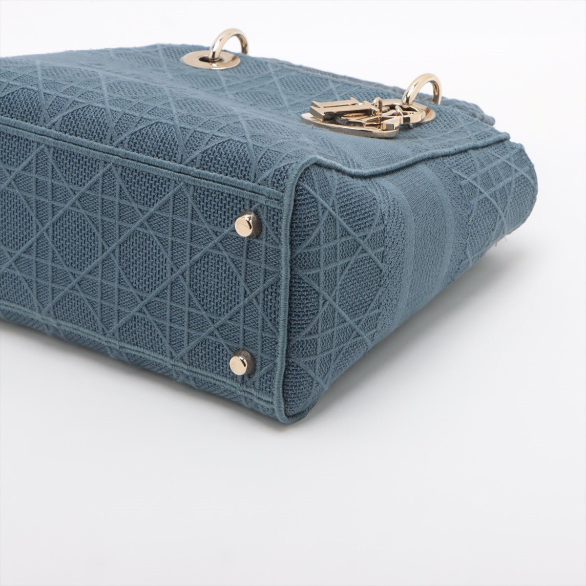Christian Dior Lady Dior Cannage canvas 2way handbag Blue