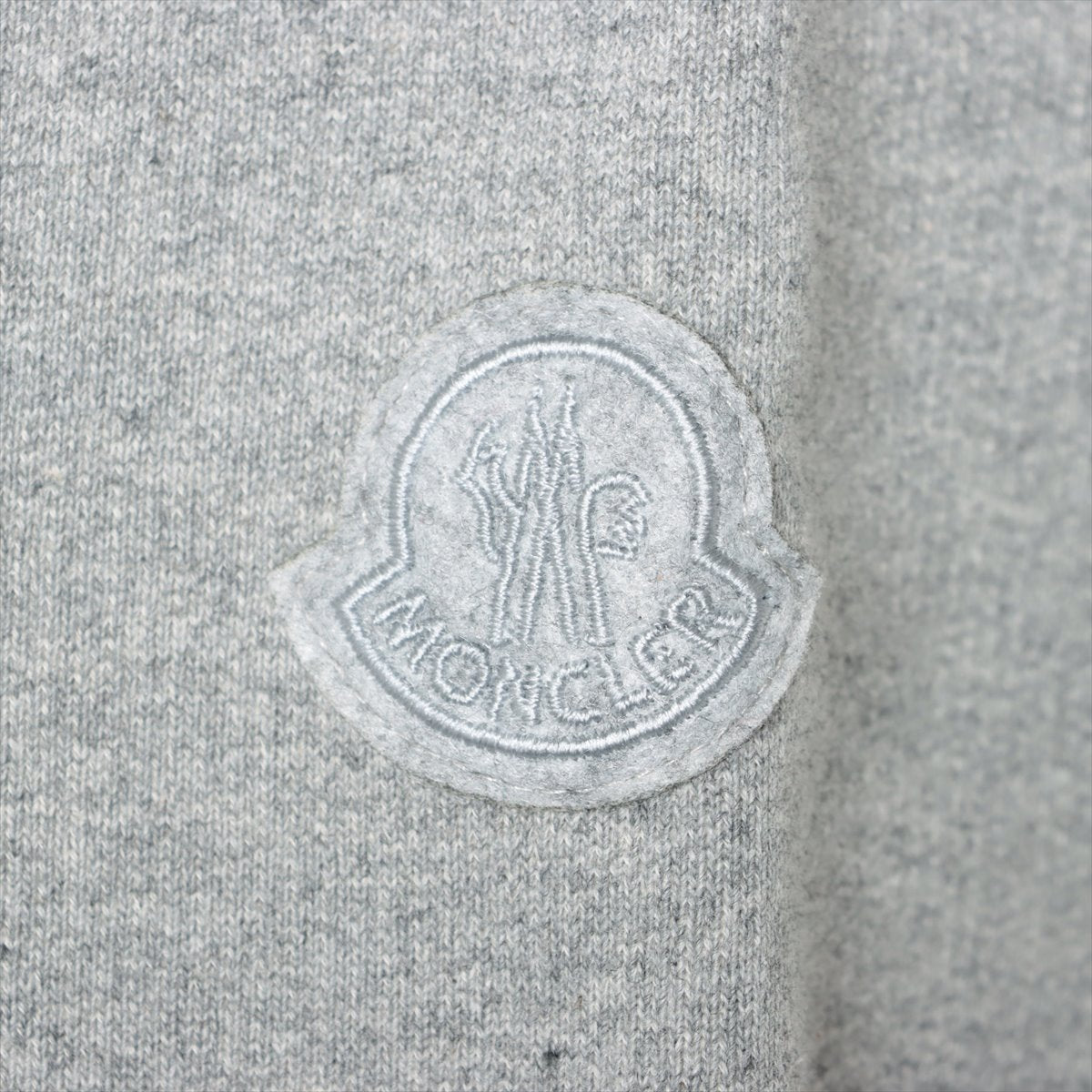 Moncler 23 years Cotton & polyurethane Basic knitted fabric L Men's Grey  I20918G00012 FELPA LOGATA