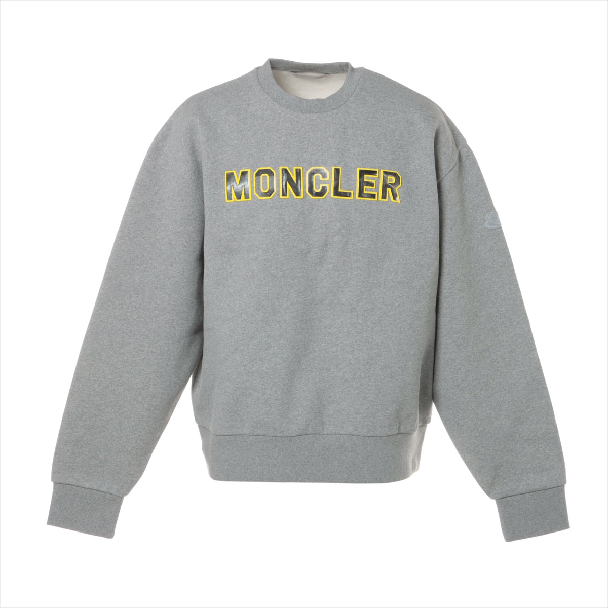 Moncler 23 years Cotton & polyurethane Basic knitted fabric L Men's Grey  I20918G00012 FELPA LOGATA