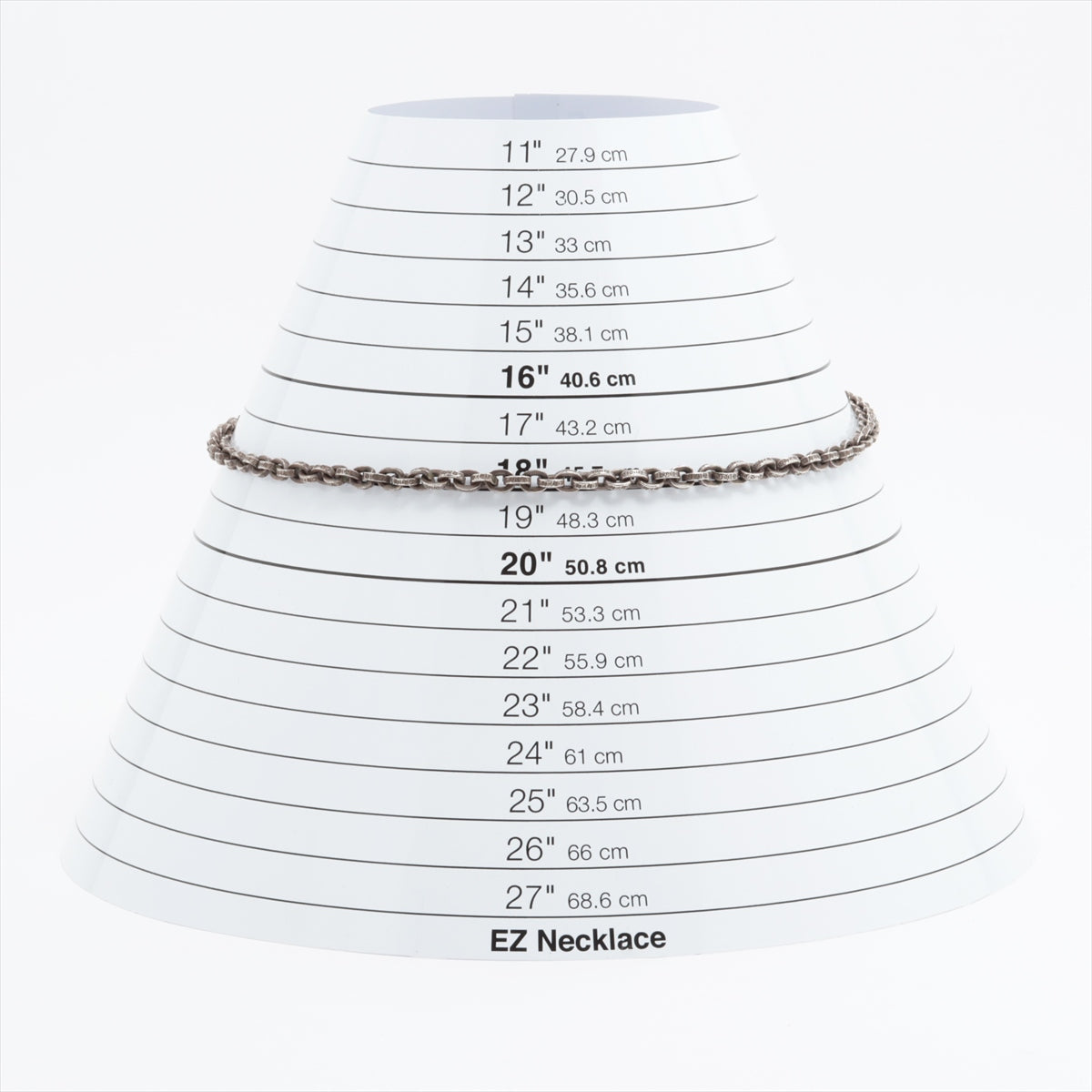 Chrome Hearts Paper Chain 18 inches Necklace 925×14K 34.5g