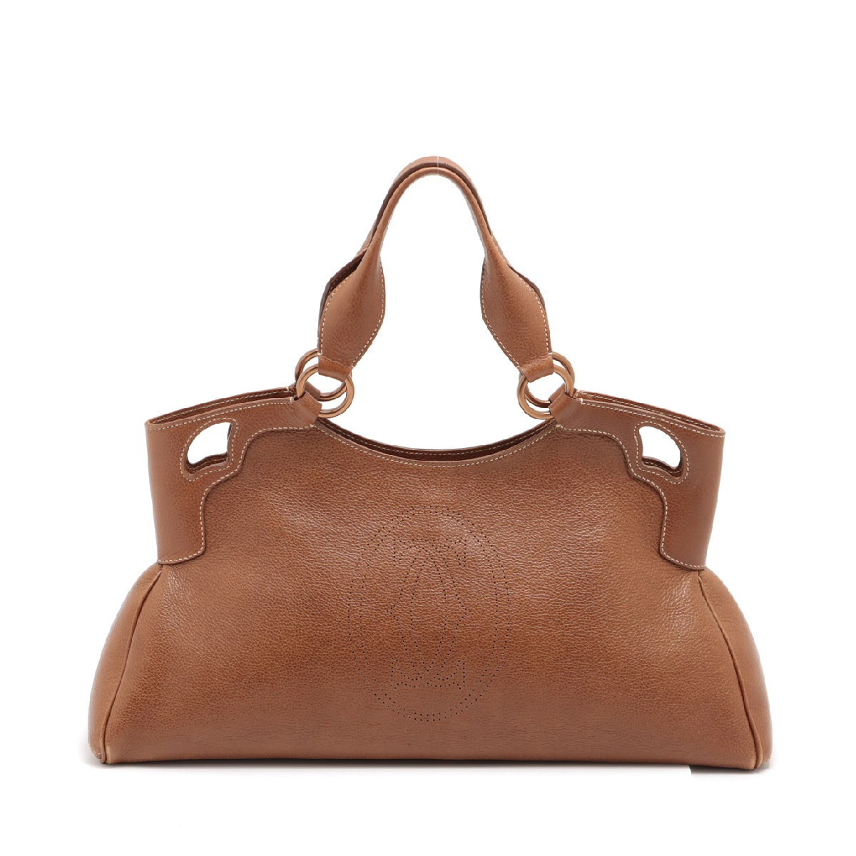 Cartier Marcello Leather Hand bag Brown