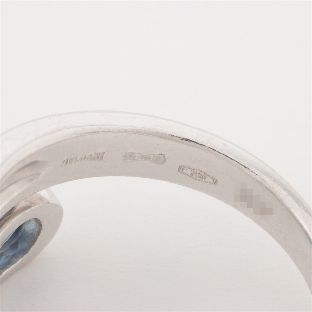 Bvlgari Astrea Sapphire rings 750(WG) 5.4g Engraving blur Plating peeling