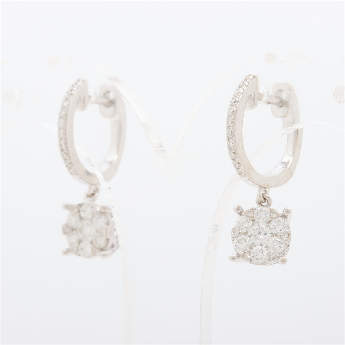 Ponte Vecchio diamond Piercing jewelry 750(WG)×K18WG 3.5g D0.32 D0.32