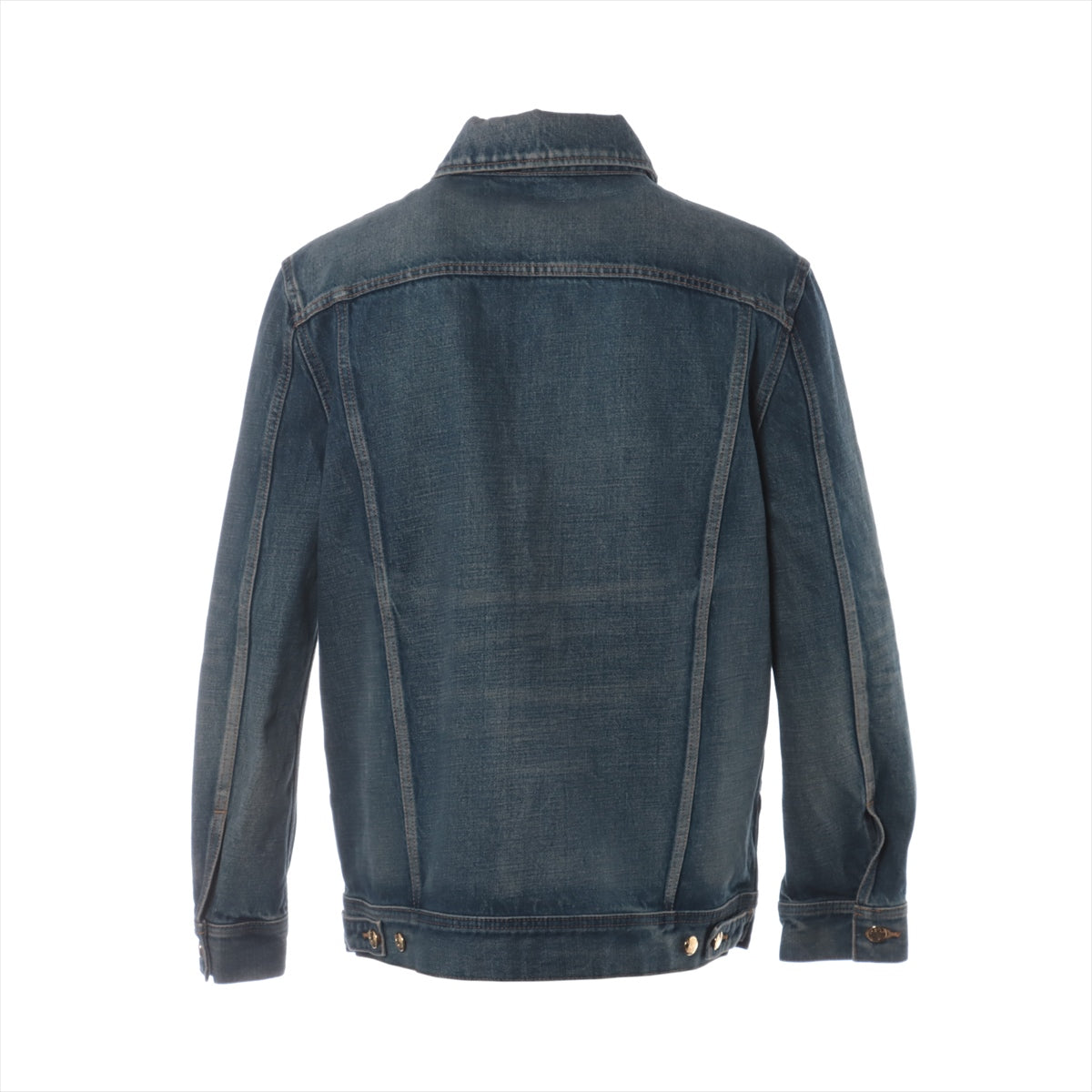 CELINE Triomphe Cotton Denim jacket xs Men's Navy blue  365M2Q45607DU