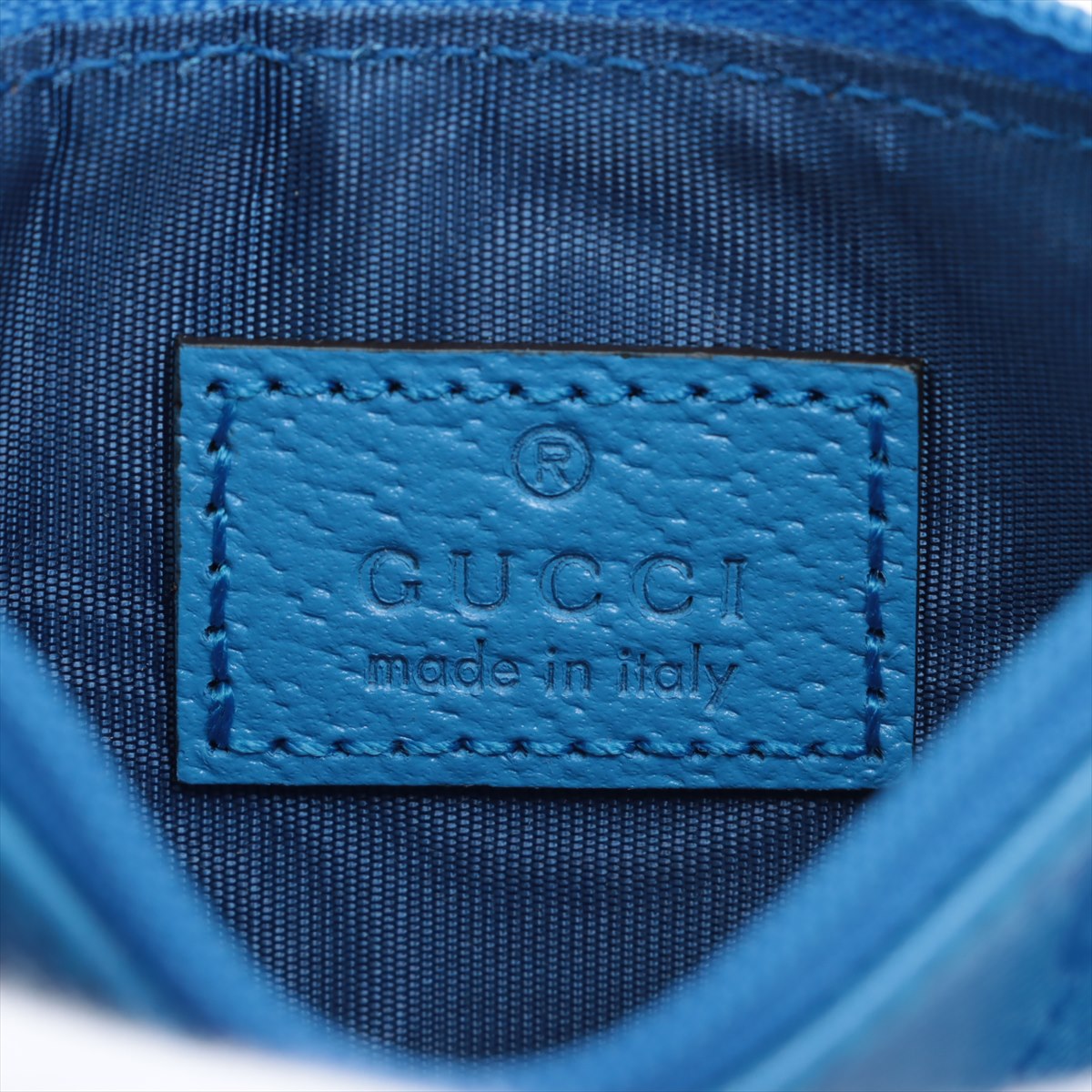 Gucci GG Crystal PVC Coin case Blue 760333