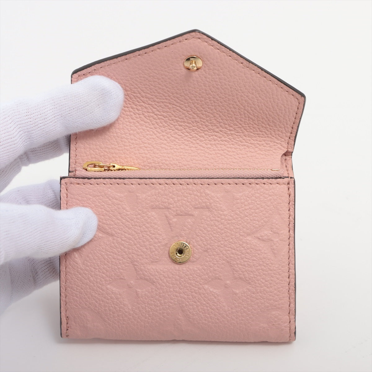 Louis Vuitton monogram empreinte Portefeuille Zoé M62936 SP2158 Rose poodle Compact Wallet