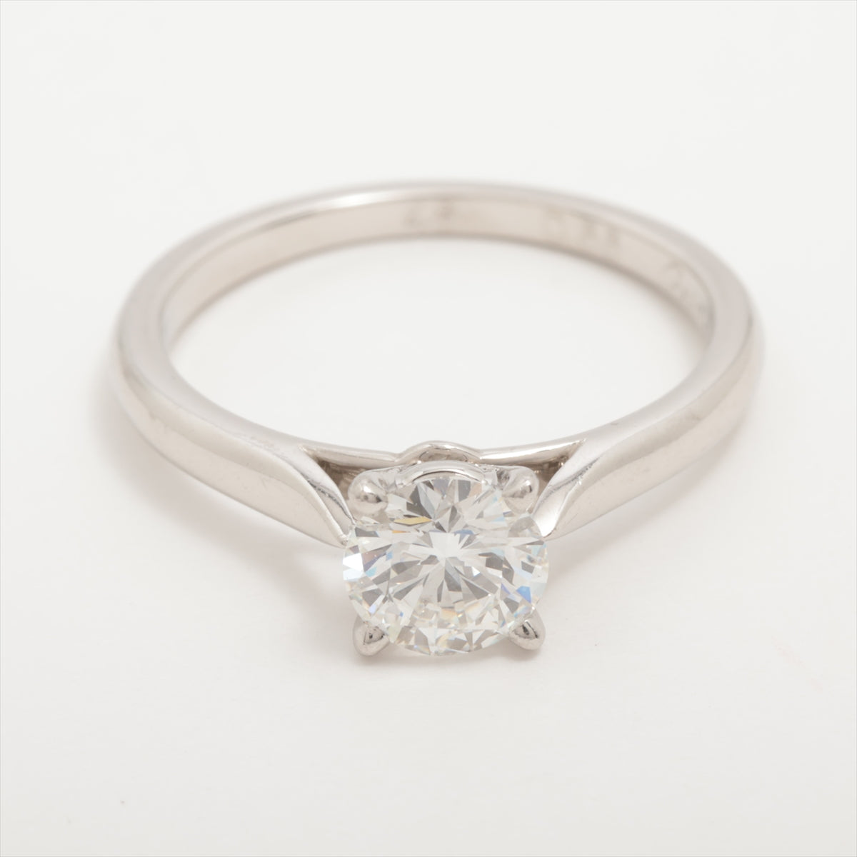 Cartier Solitaire 1895 diamond rings Pt950 3.0g 0.56 48