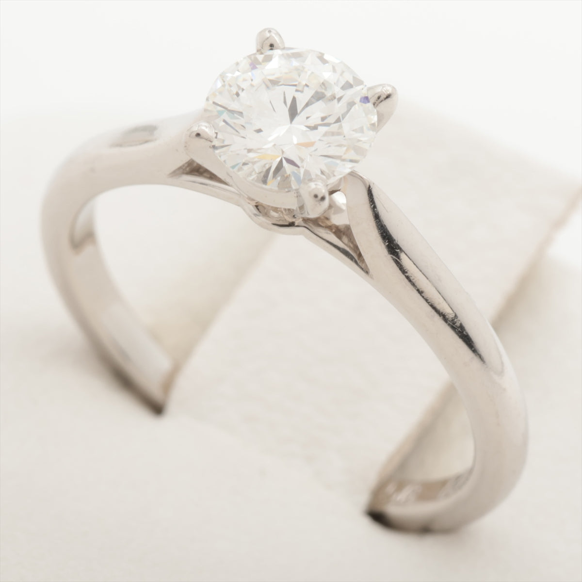 Cartier Solitaire 1895 diamond rings Pt950 3.0g 0.56 48