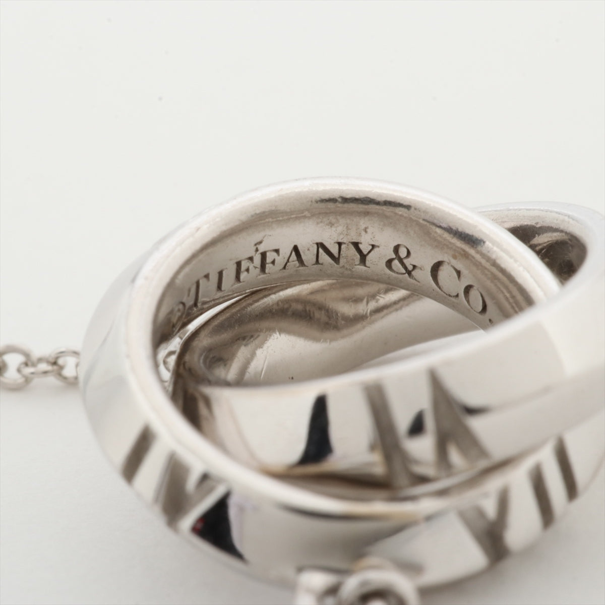Tiffany Atlas X Closed Interlocking Necklace 750(WG) 6.4g