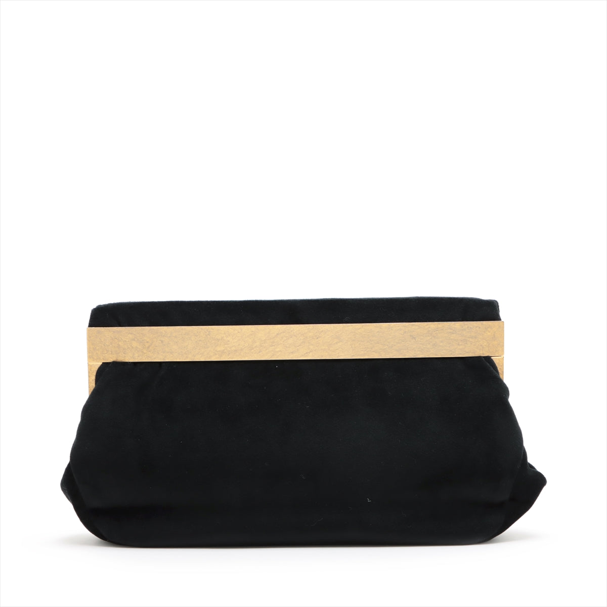 Chanel Icon Velour Clutch bag Black Gold Metal fittings 30