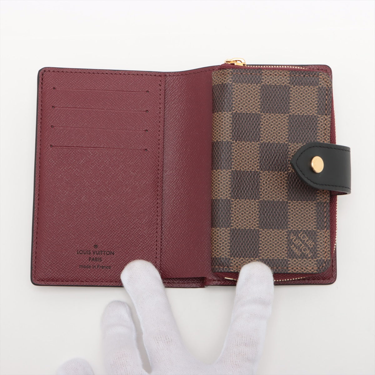 Louis Vuitton Damier Portefeuilles Juliette N60381 Bordeaux Compact Wallet